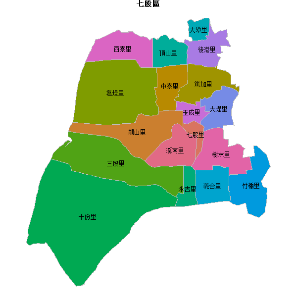 七股區乡镇地图KML数据WGS84坐标系.KML