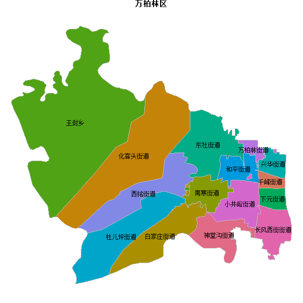 万柏林区乡镇地图shp数据WGS84坐标系.shp
