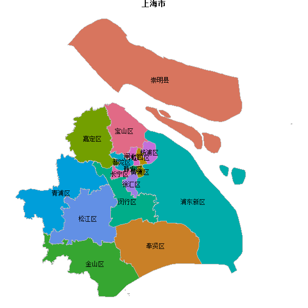 上海市地图shp数据WGS84坐标系.shp