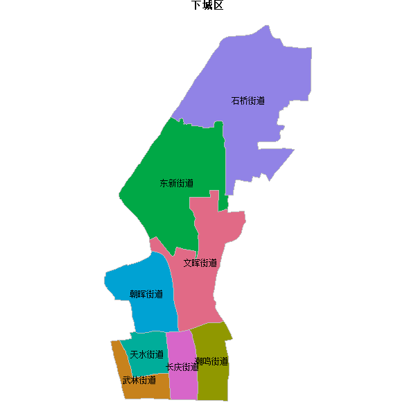 下城区乡镇地图shp数据WGS84坐标系.shp