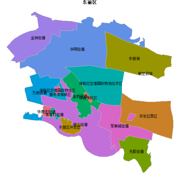 东丽区乡镇地图KML数据WGS84坐标系.KML