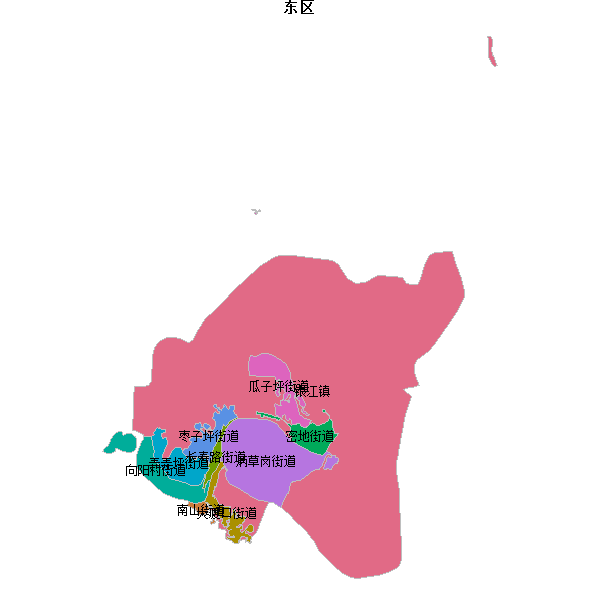 东区乡镇地图shp数据WGS84坐标系.shp
