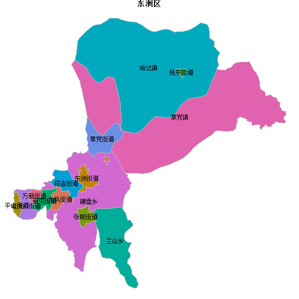 东洲区乡镇地图shp数据WGS84坐标系.shp