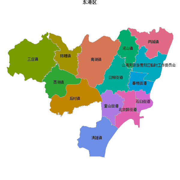 东港区乡镇地图shp数据WGS84坐标系.shp