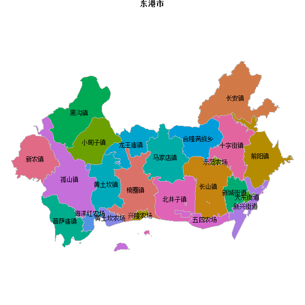 东港市乡镇地图shp数据WGS84坐标系.shp