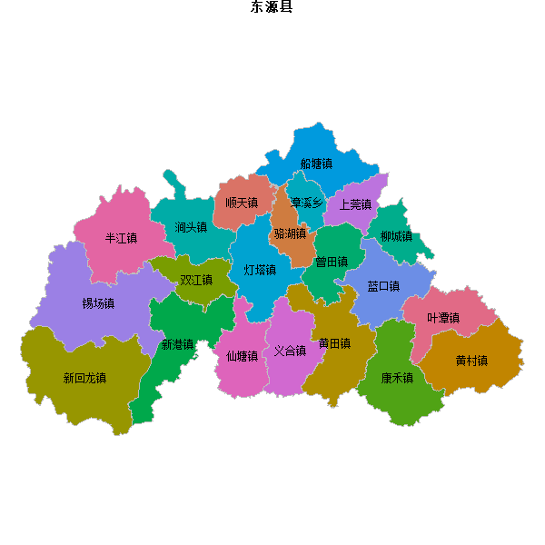 东源县乡镇地图KML数据WGS84坐标系.KML