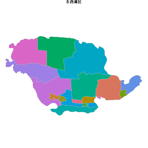 东西湖区乡镇地图shp数据WGS84坐标系.shp