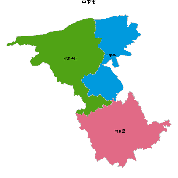 中卫市地图shp数据WGS84坐标系.shp
