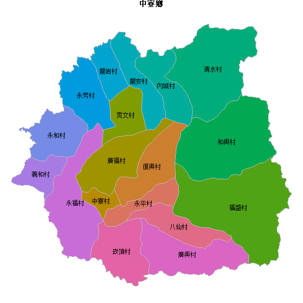 中寮鄉乡镇地图shp数据WGS84坐标系.shp