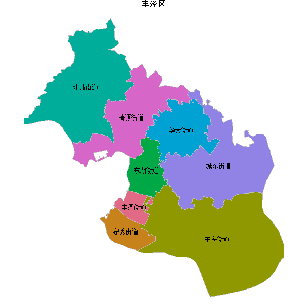 丰泽区乡镇地图shp数据WGS84坐标系.shp