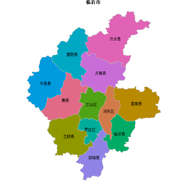 临沂市地图shp数据WGS84坐标系.shp