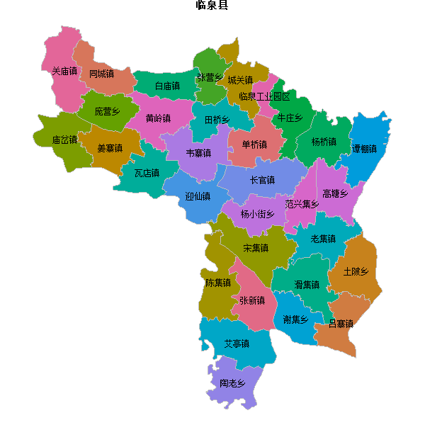 临泉县乡镇地图shp数据WGS84坐标系.shp
