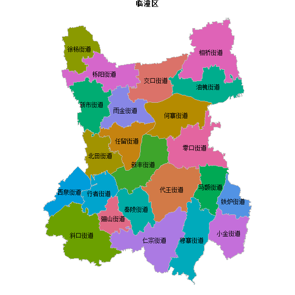 临潼区乡镇地图shp数据WGS84坐标系.shp