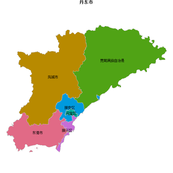 丹东市地图shp数据WGS84坐标系.shp