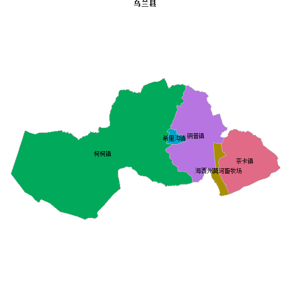 乌兰县乡镇地图shp数据WGS84坐标系.shp