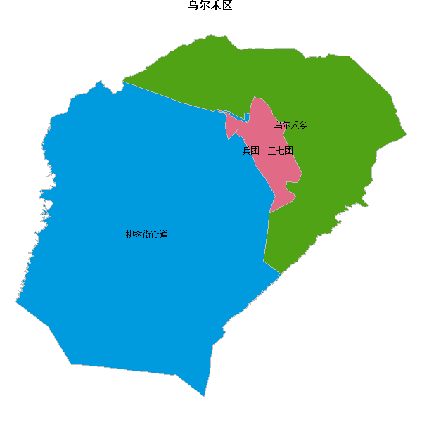 乌尔禾区乡镇地图shp数据WGS84坐标系.shp