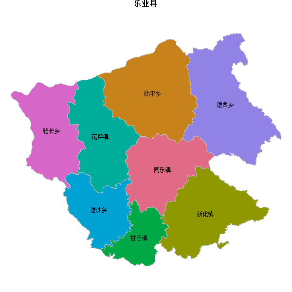 乐业县乡镇地图shp数据WGS84坐标系.shp