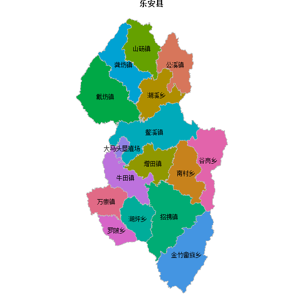 乐安县乡镇地图shp数据WGS84坐标系.shp