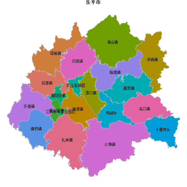乐平市乡镇地图shp数据WGS84坐标系.shp