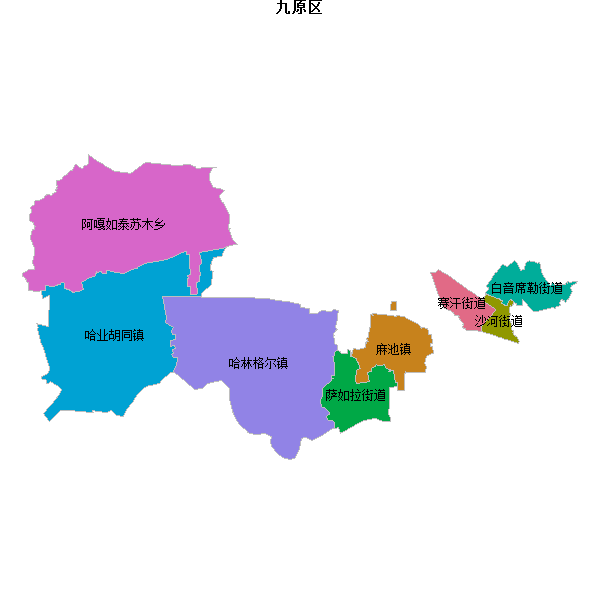 九原区乡镇地图shp数据WGS84坐标系.shp