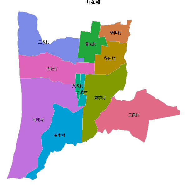 九如鄉乡镇地图shp数据WGS84坐标系.shp