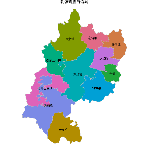 乳源瑶族自治县乡镇地图shp数据WGS84坐标系.shp