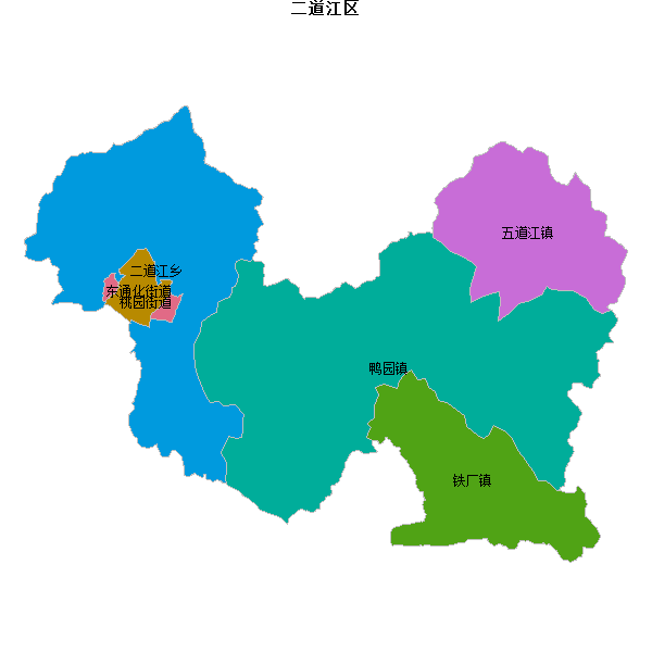 二道江区乡镇地图shp数据WGS84坐标系.shp