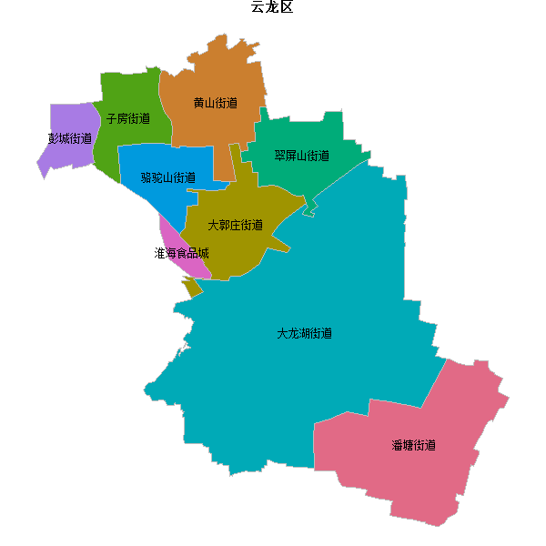 云龙区乡镇地图shp数据WGS84坐标系.shp