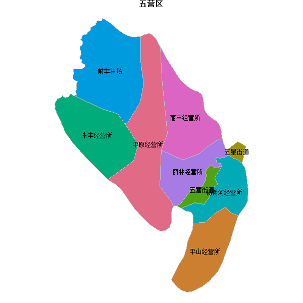 五营区乡镇地图shp数据WGS84坐标系.shp