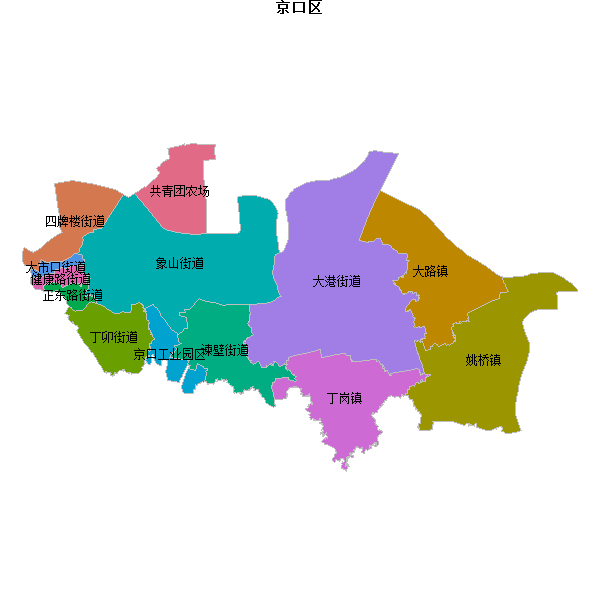京口区乡镇地图shp数据WGS84坐标系.shp