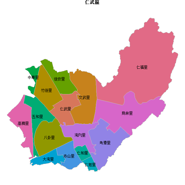 仁武區乡镇地图DWG数据WGS84坐标系.DWG