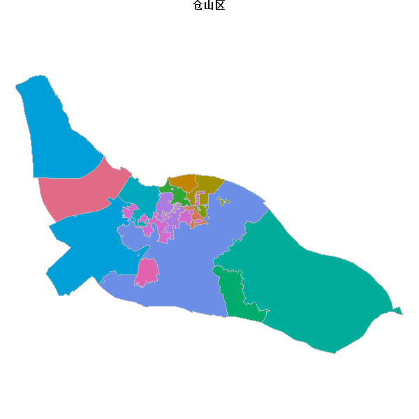 仓山区乡镇地图shp数据WGS84坐标系.shp
