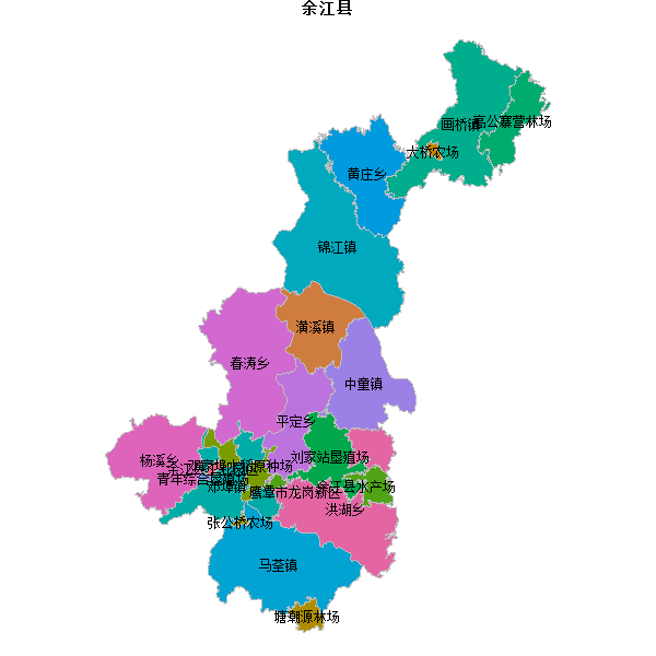 余江县乡镇地图DWG数据WGS84坐标系.DWG