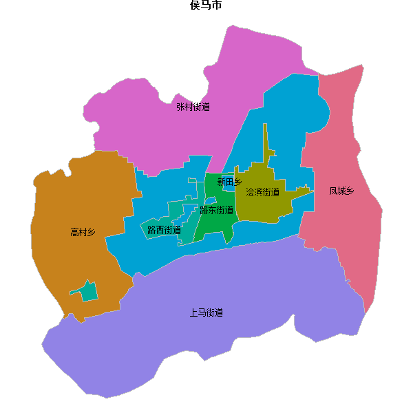 侯马市乡镇地图KML数据WGS84坐标系.KML
