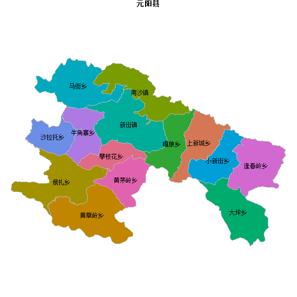 元阳县乡镇地图shp数据WGS84坐标系.shp