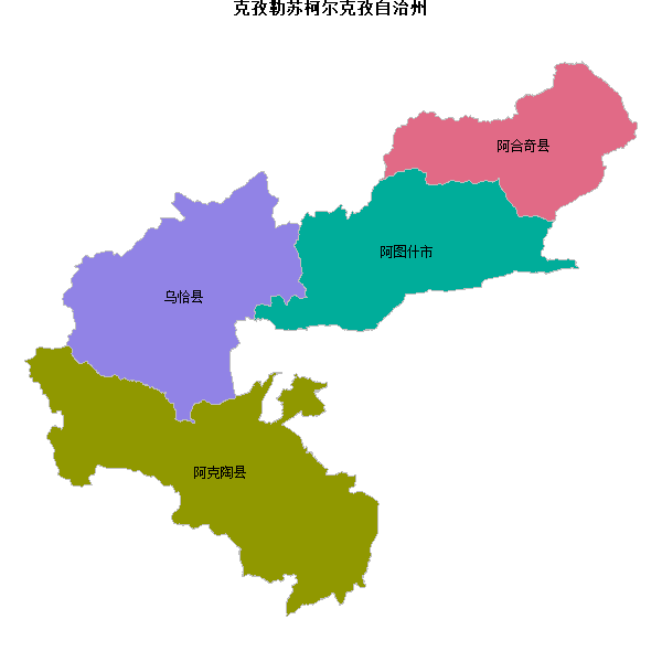 克孜勒苏柯尔克孜自治州地图shp数据WGS84坐标系.shp