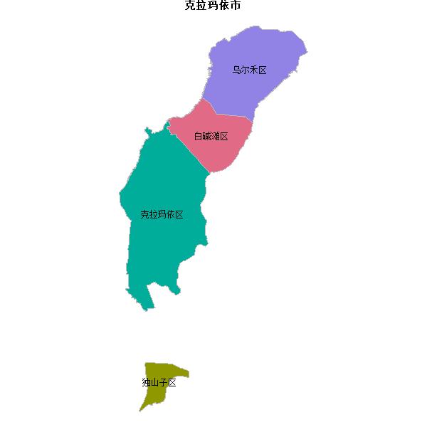 克拉玛依市地图shp数据WGS84坐标系.shp