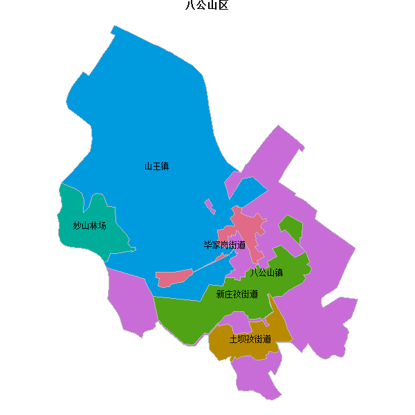 八公山区乡镇地图shp数据WGS84坐标系.shp