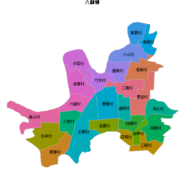 六腳鄉乡镇地图shp数据WGS84坐标系.shp