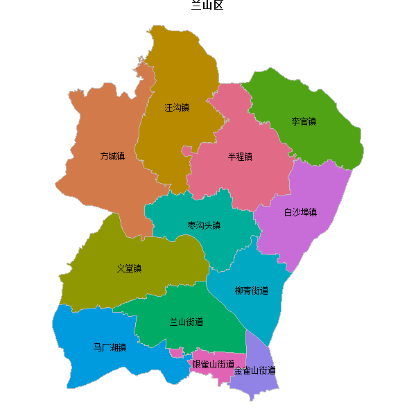 兰山区乡镇地图shp数据WGS84坐标系.shp