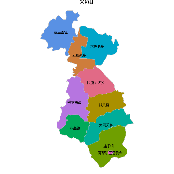 兴和县乡镇地图ppt数据WGS84坐标系.ppt
