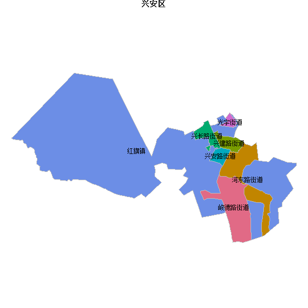 兴安区乡镇地图shp数据WGS84坐标系.shp