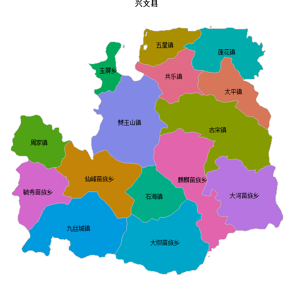 兴文县乡镇地图KML数据WGS84坐标系.KML