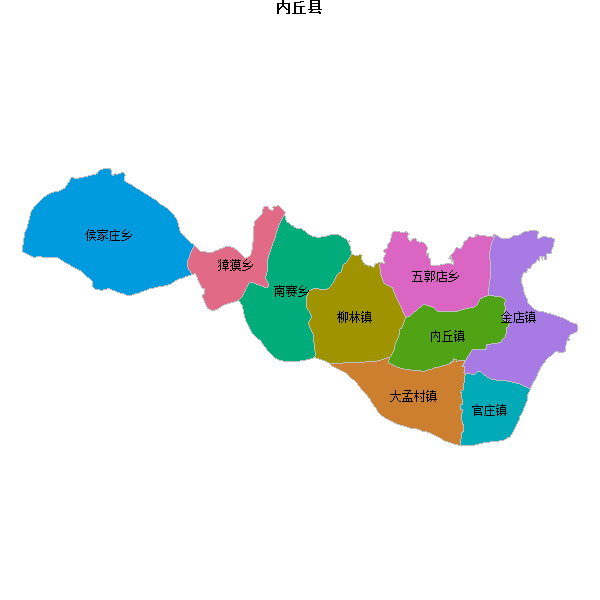 内丘县乡镇地图shp数据WGS84坐标系.shp