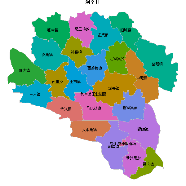利辛县乡镇地图shp数据WGS84坐标系.shp