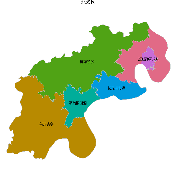 北塔区乡镇地图shp数据WGS84坐标系.shp