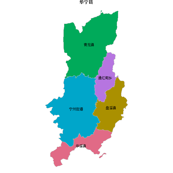 华宁县乡镇地图shp数据WGS84坐标系.shp