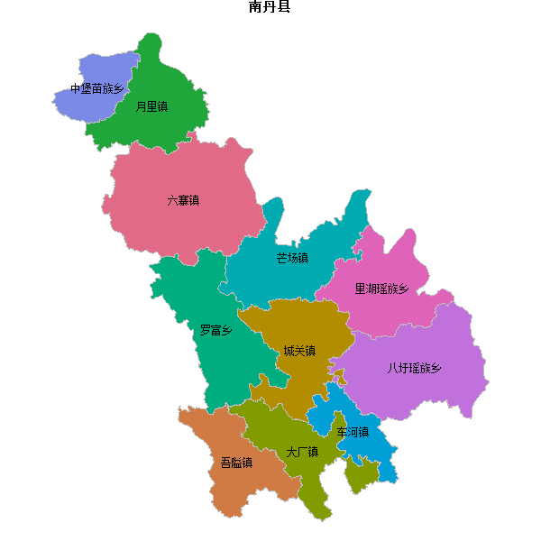 南丹县乡镇地图shp数据WGS84坐标系.shp