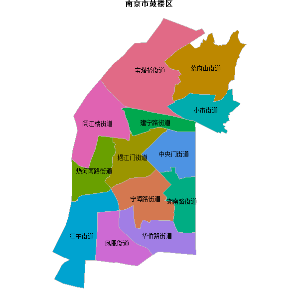 南京市鼓楼区乡镇地图ppt数据WGS84坐标系.ppt