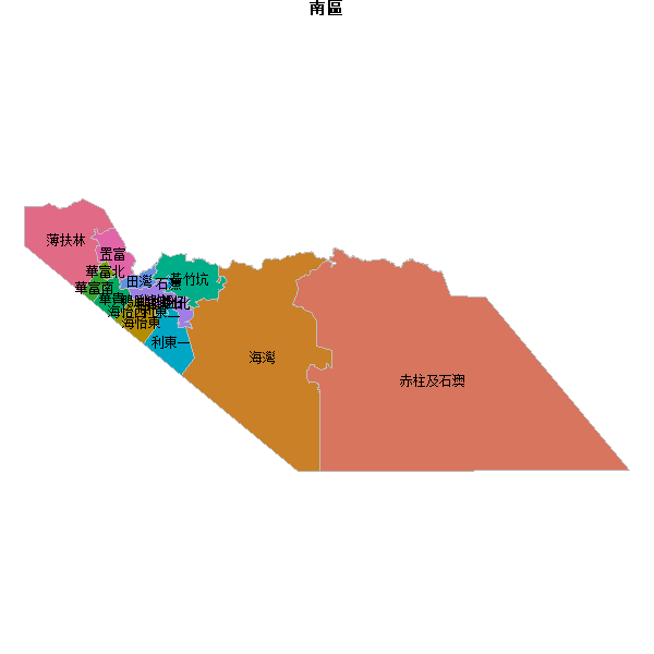 南區地图shp数据WGS84坐标系.shp